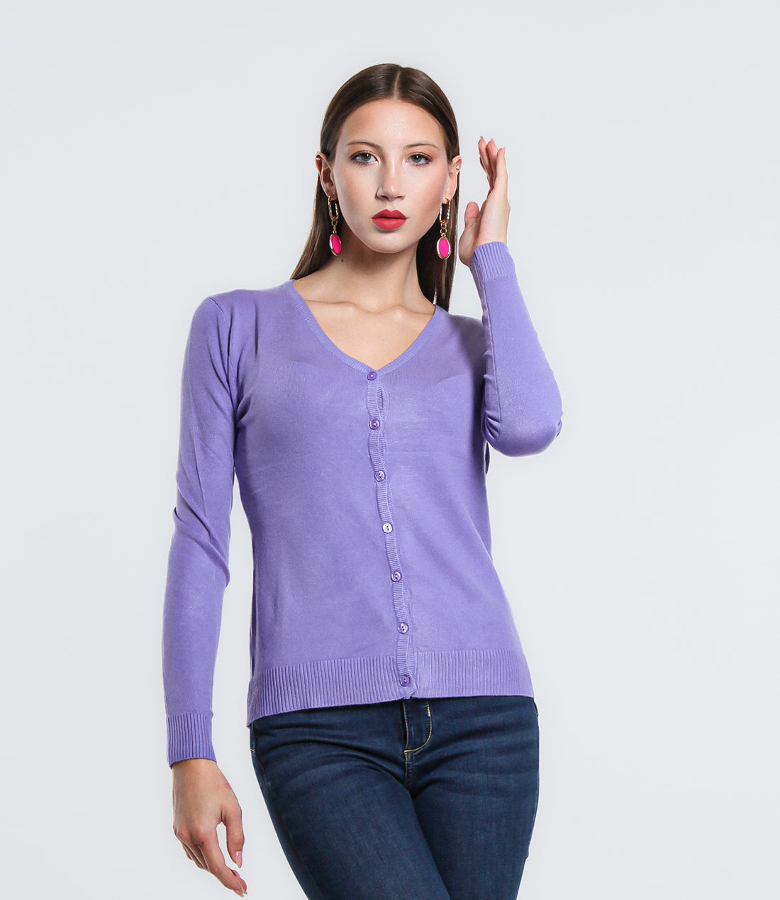 CARDIGAN BASIK SM VIOLA