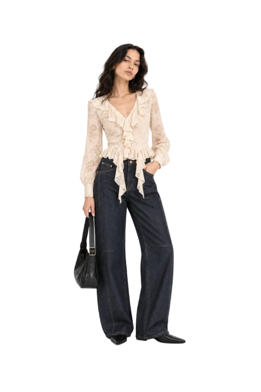 Jeans Wide-Leg Balloon Blu jeans