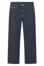 Jeans Straight Leg in Denim Blu Scuro