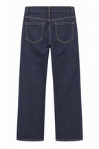 Jeans Straight Leg in Denim Blu Scuro