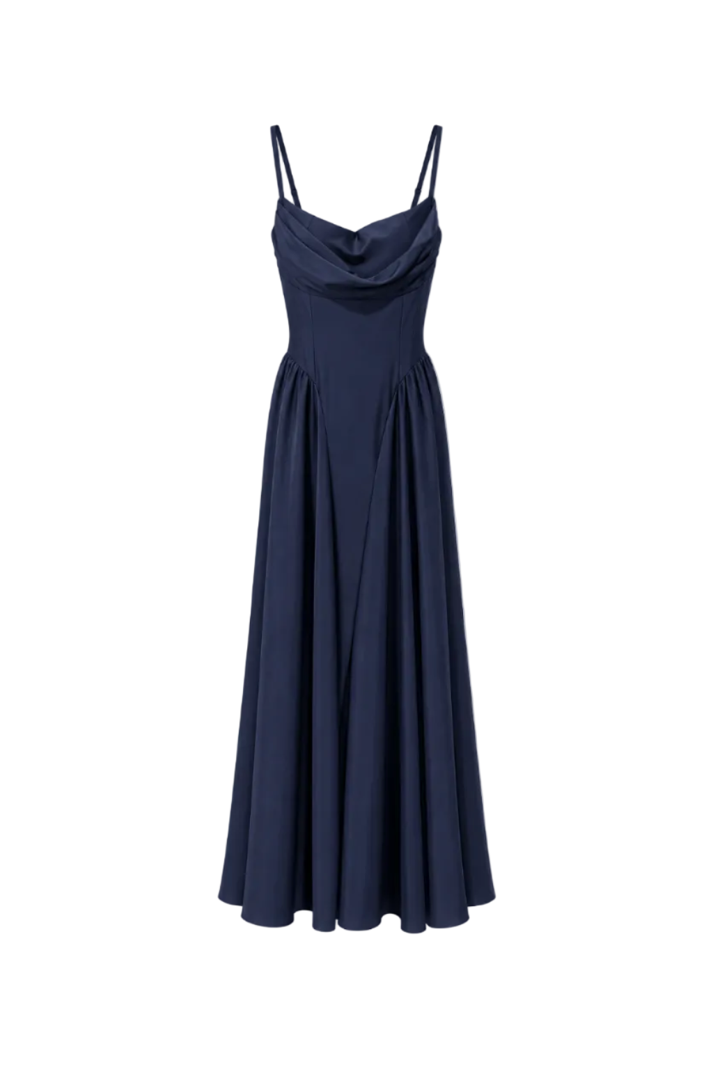 Abito Lungo Elegante Drappeggiato con Corsetto