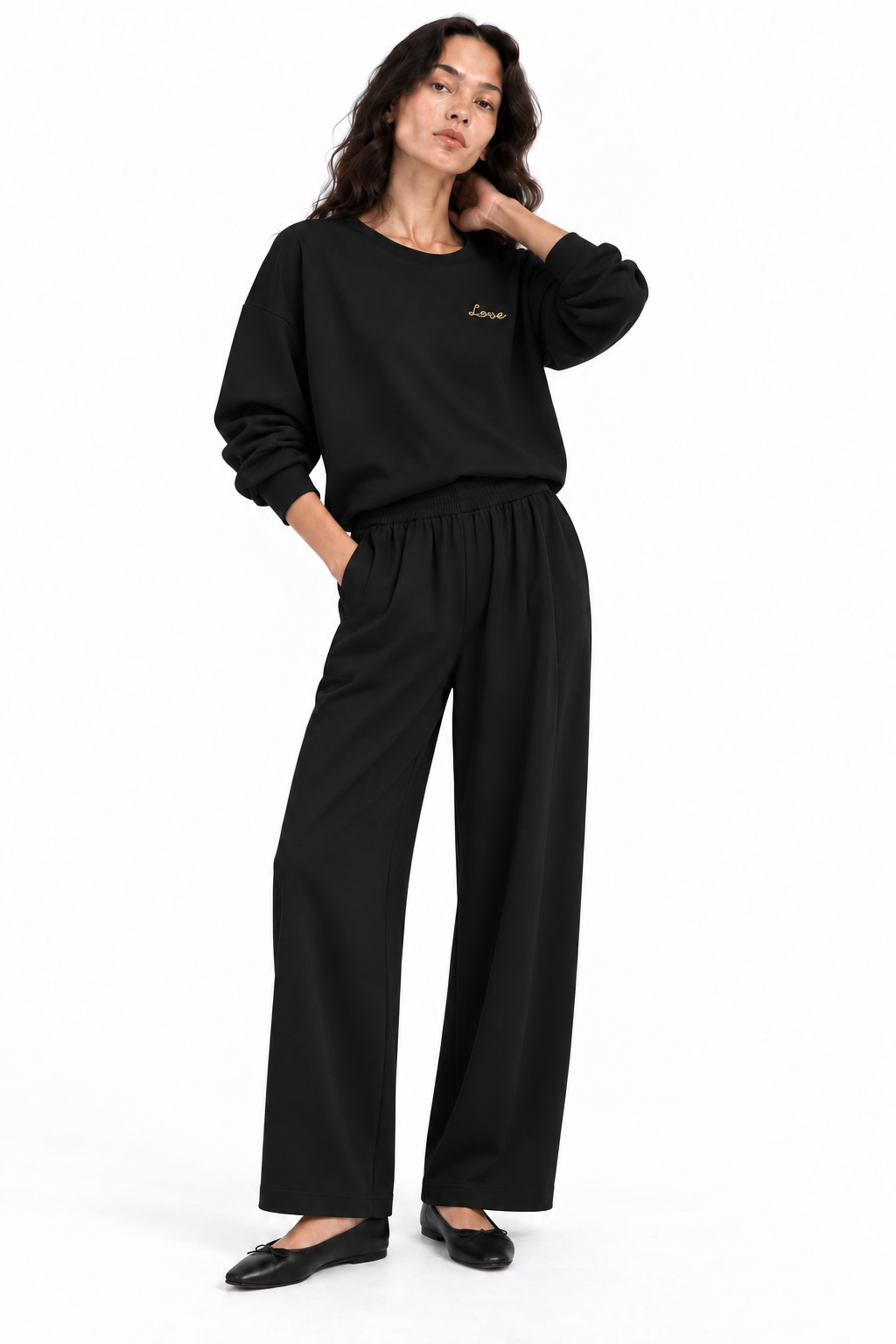 Felpa Girocollo Oversize "Love"