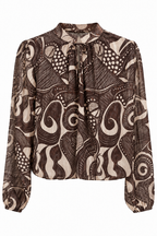 Blusa Elegante con Stampa Grafica Sfumata