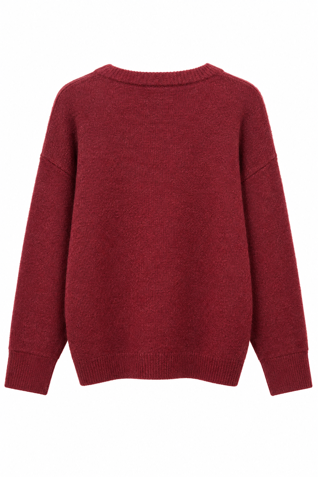 Maglione Girocollo con Cuori Dorati Applicati
