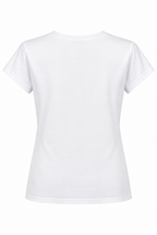 T-Shirt Bianca con Farfalla di Strass