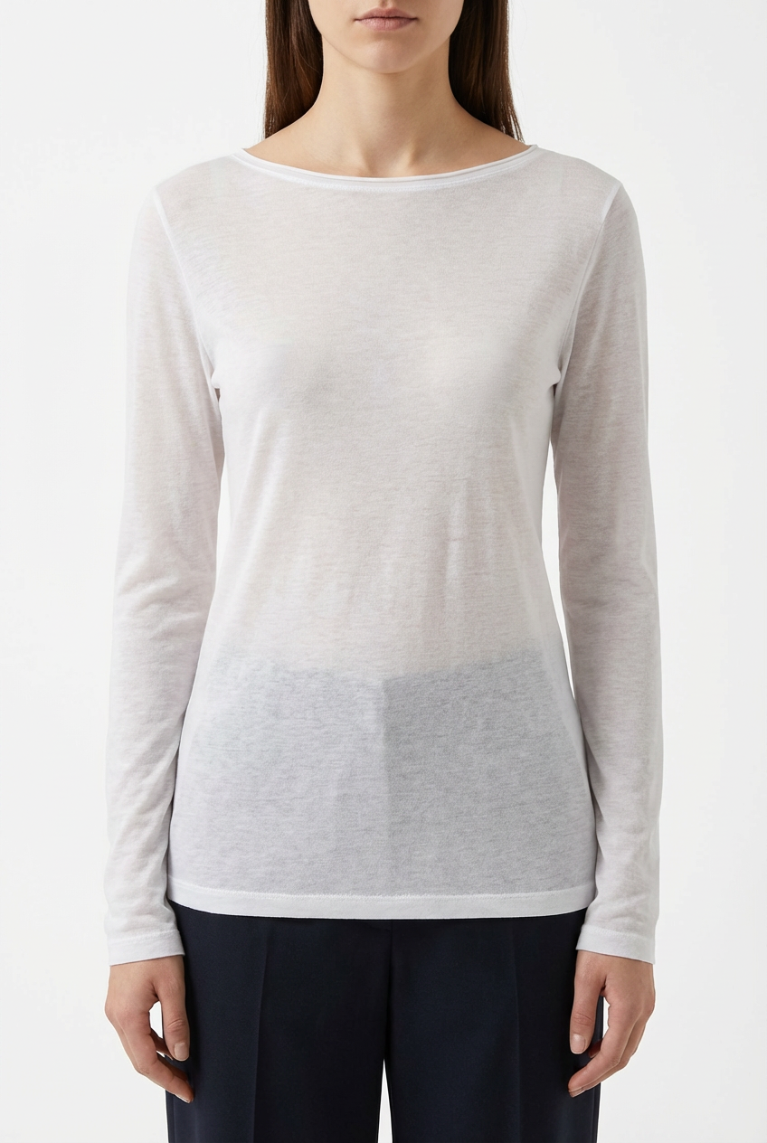 Maglietta leggera essenziale misto cashmere