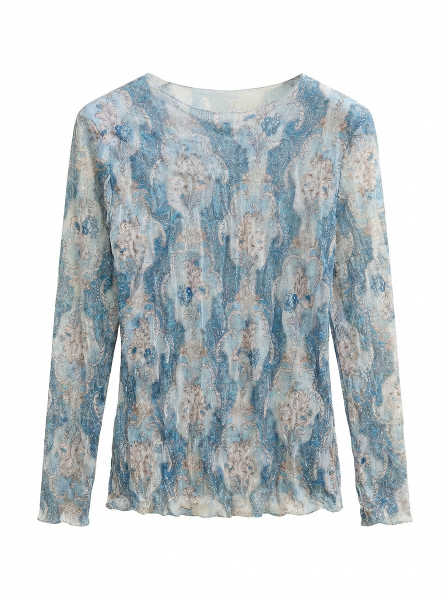 Maglia in Mesh Damascata