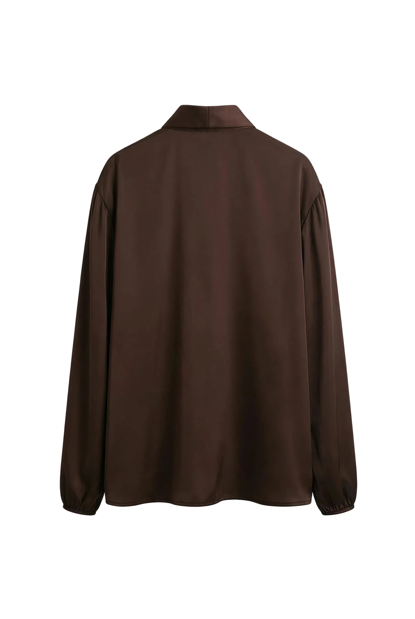 Blusa Satin con Fiocco al Collo