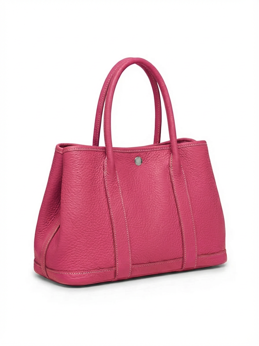 Hammered leather tote bag