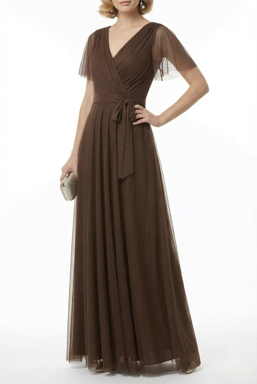 Abito Tulle Maniche Corte