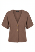 Cardigan a Maniche corte in Maglia
