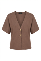 Cardigan a Maniche corte in Maglia