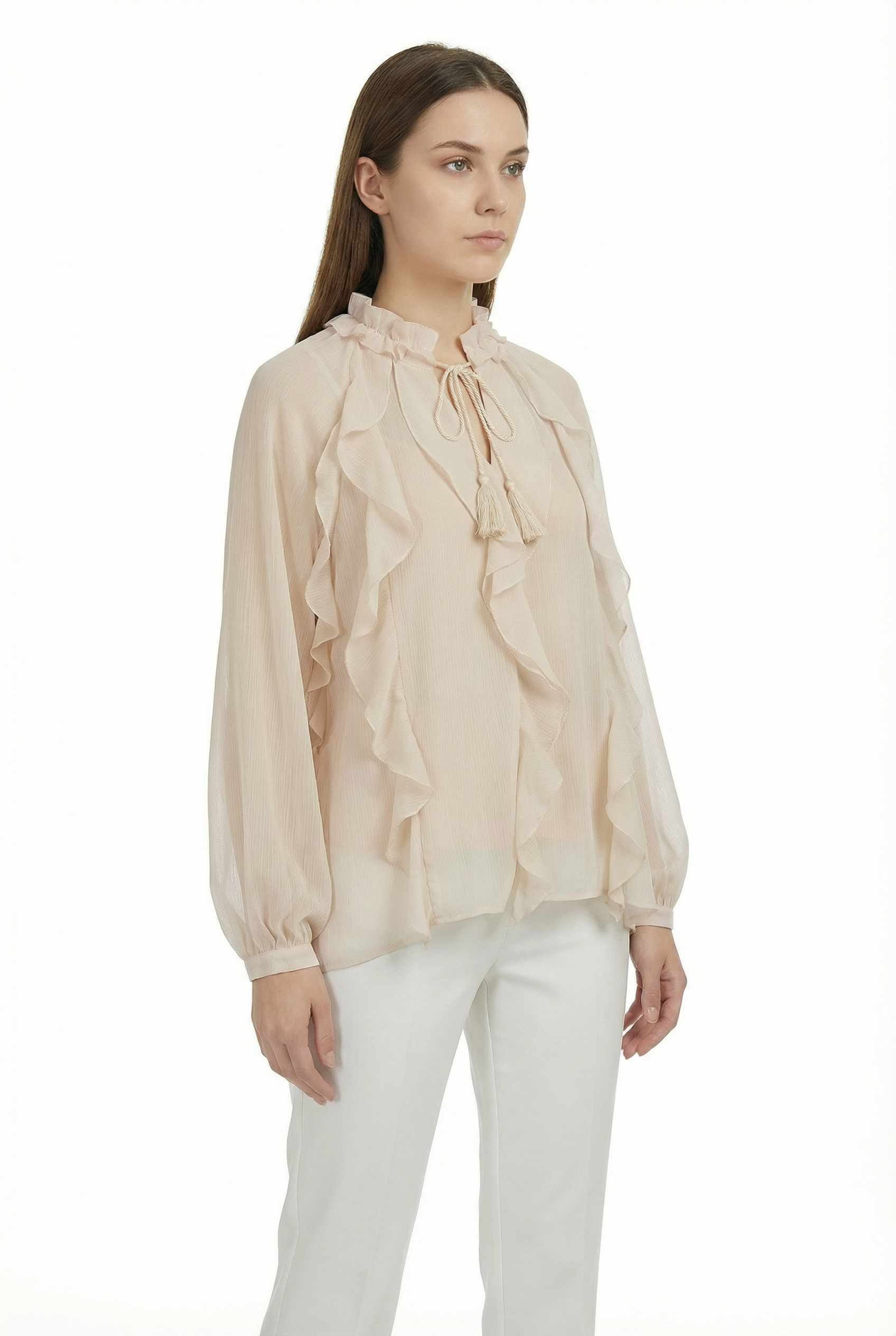 Camicia in chiffon con canottiera