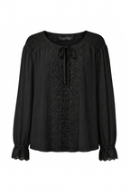 Blusa Boho-Chic con Inserti in Pizzo