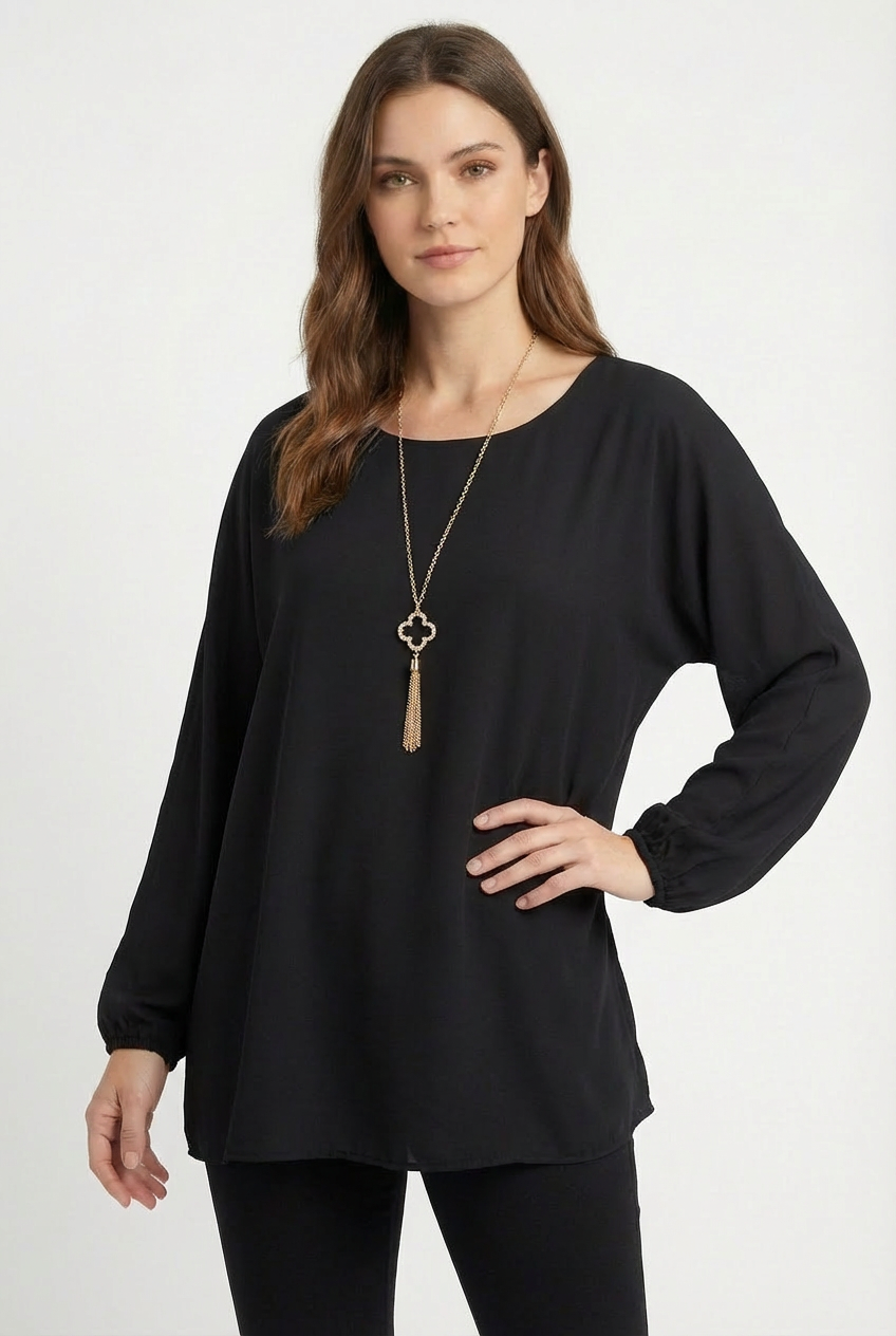 Georgette with matching necklace 