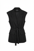 Gilet Blazer Strutturato con Cintura