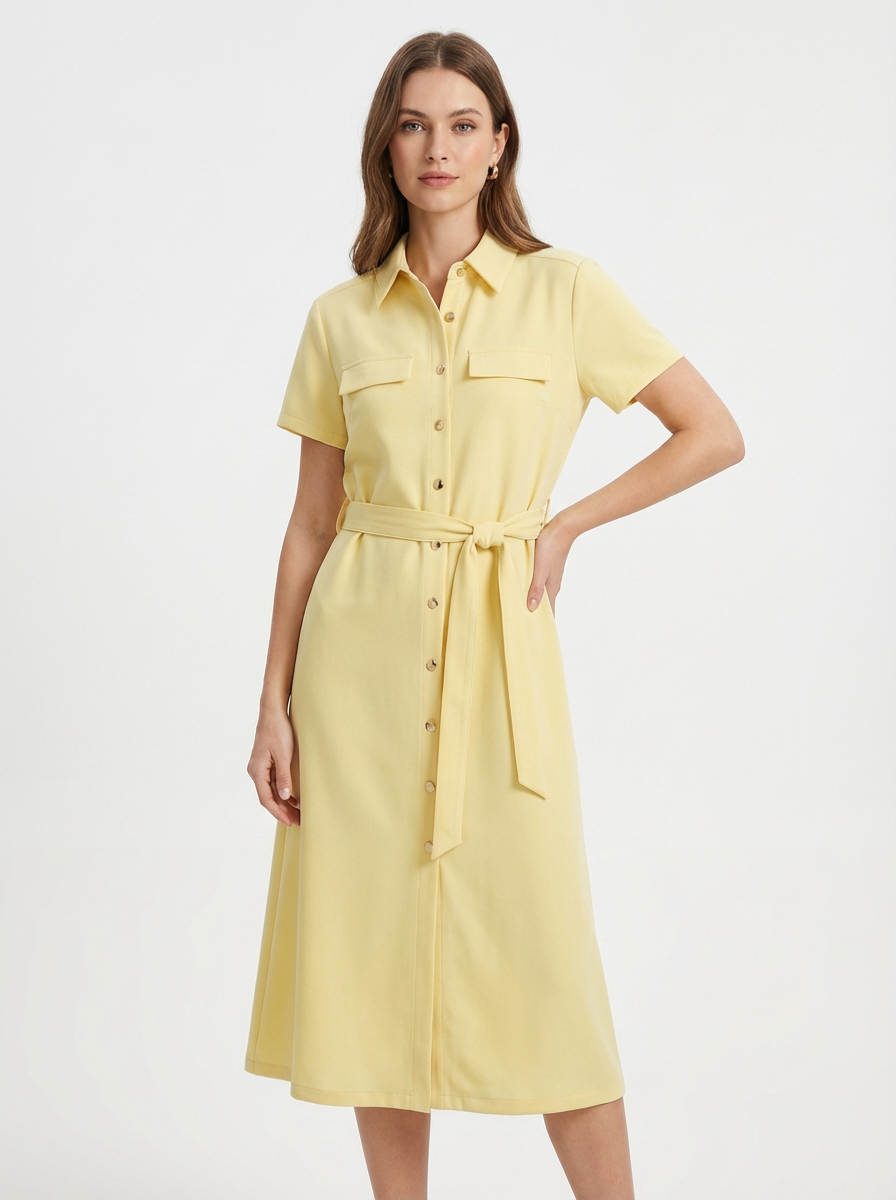 Abito Chemisier con Cintura