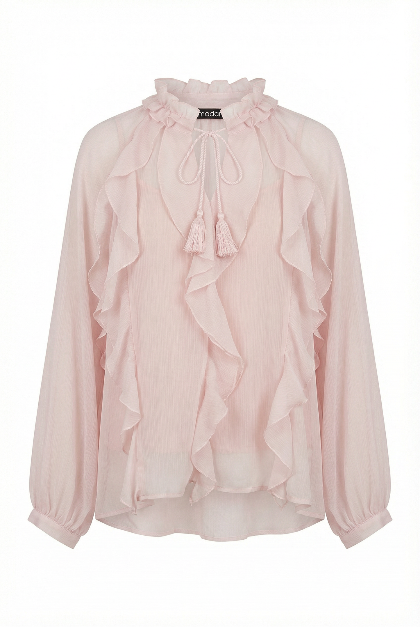 Camicia in chiffon con canottiera