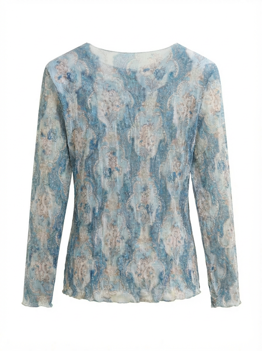Maglia in Mesh Damascata