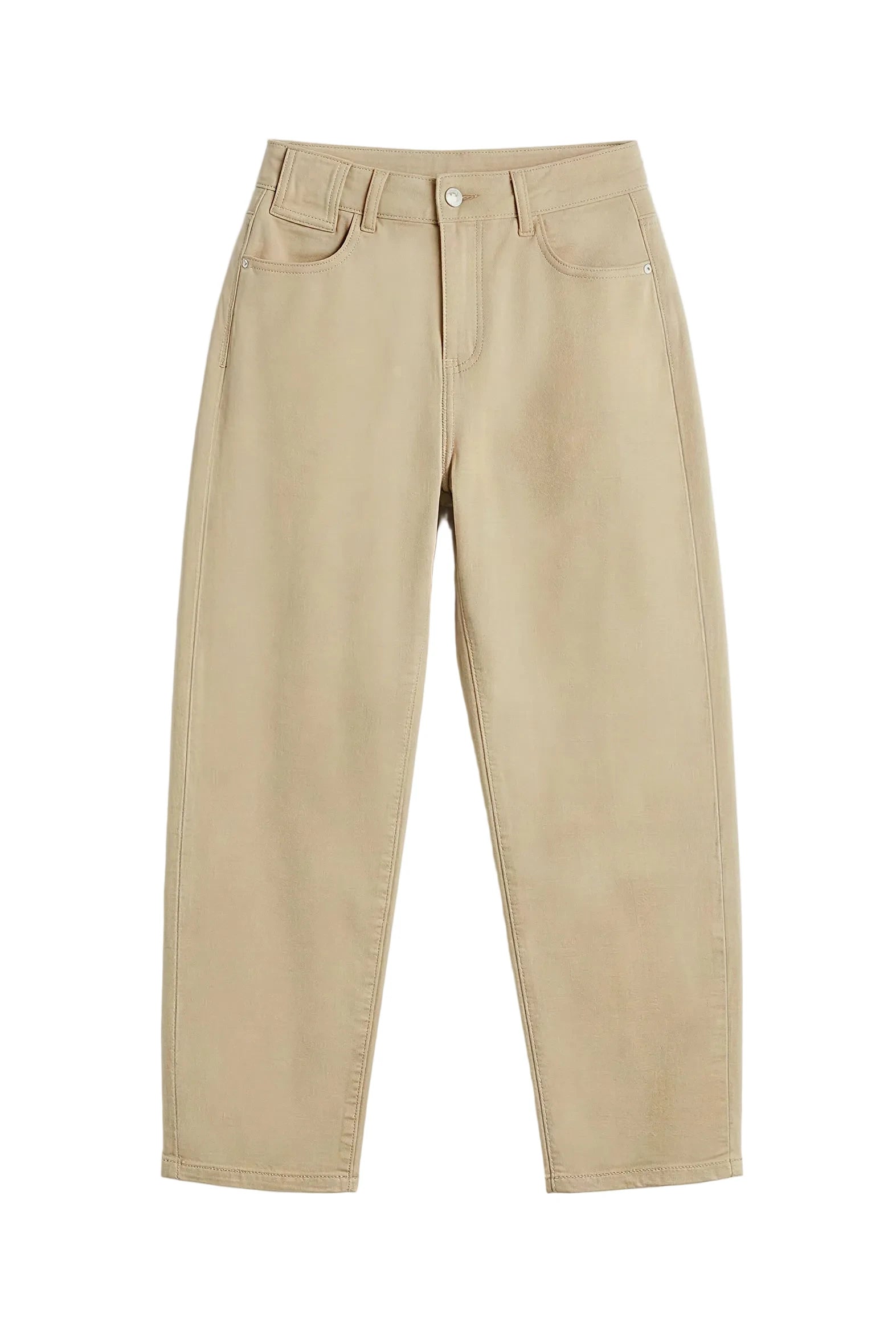 Beige Mom Fit Jeans