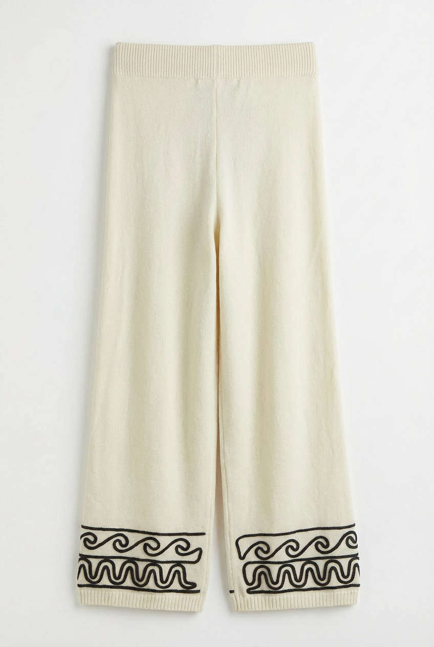 Pantalone con ricami