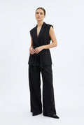 Pantaloni Wide-Leg con Pinces