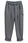 Pantaloni Sartoriali con Catena Decorativa