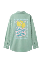 Camicia a Righe con Stampa