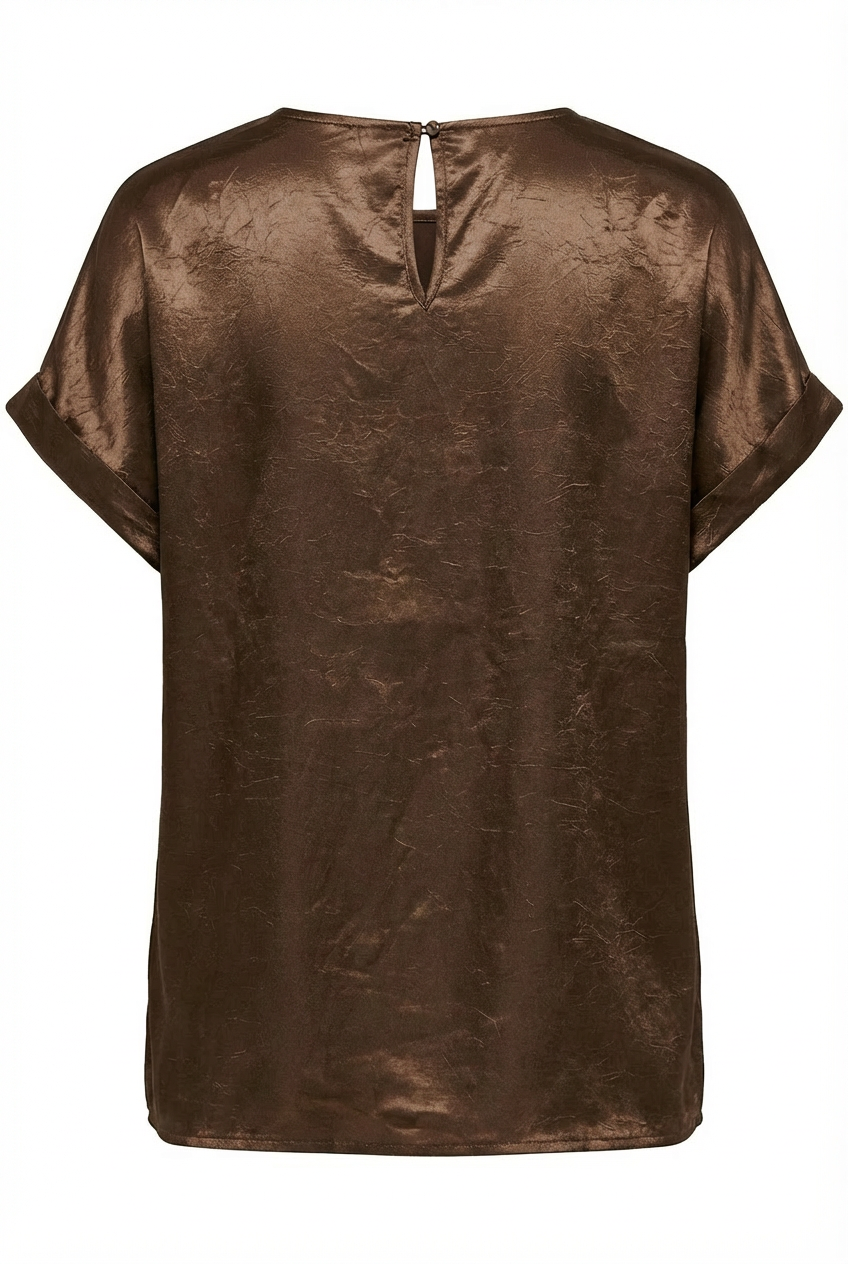 Satin Blouse with a Hammered Finish