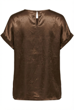Satin Blouse with a Hammered Finish