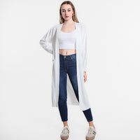 CARDIGAN LUNGO IN VISCOSA SM BIANCO