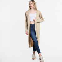 CARDIGAN LUNGO IN VISCOSA SM BEIGE