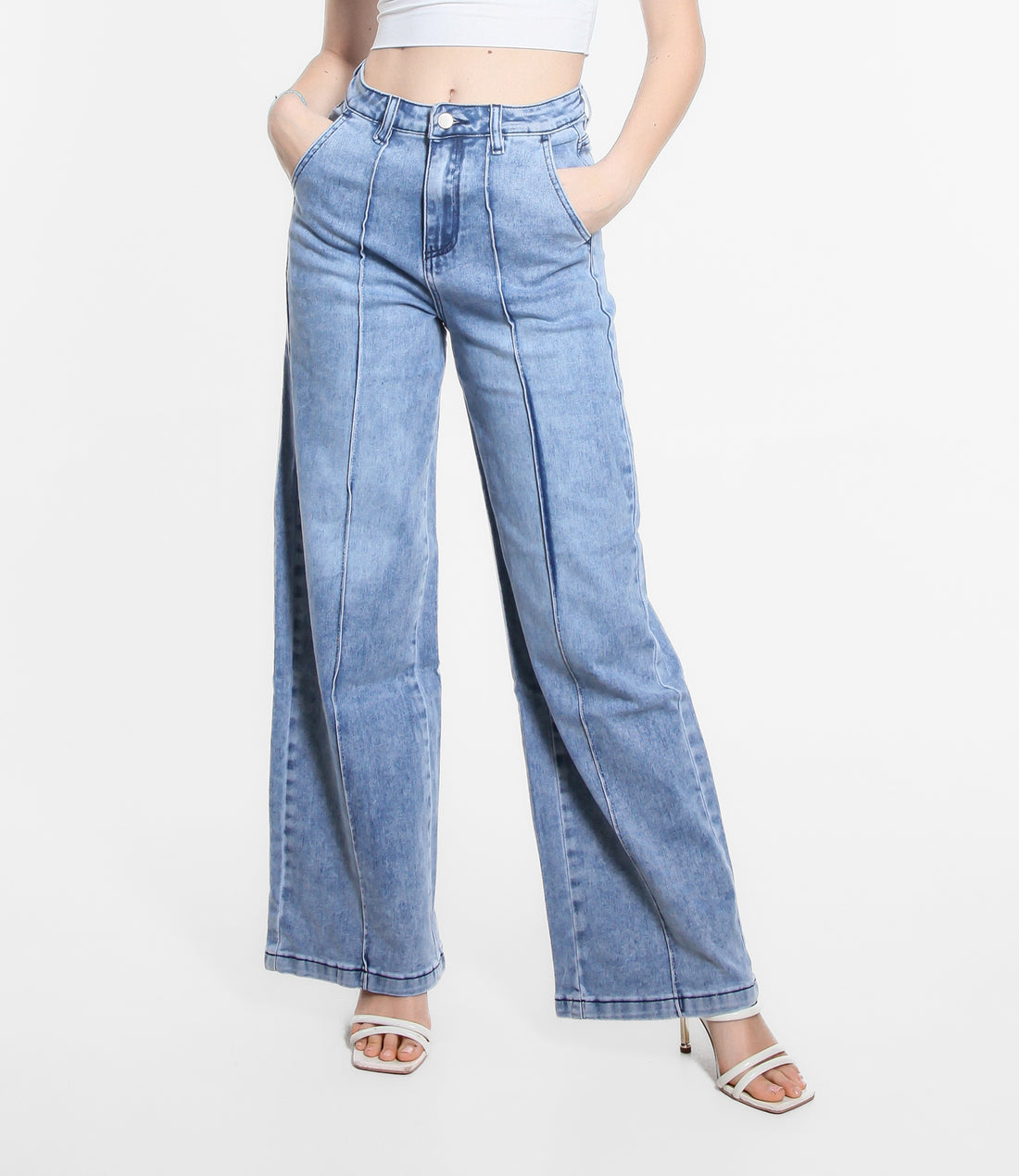 PANTALONE PALAZZO DENIM PENCE