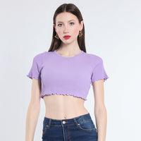 MAGLIA CROPPED VISCOSA SM LILLA