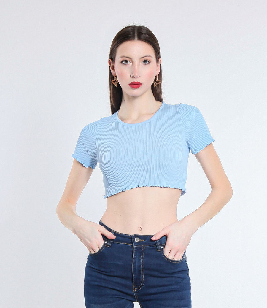 MAGLIA CROPPED VISCOSA