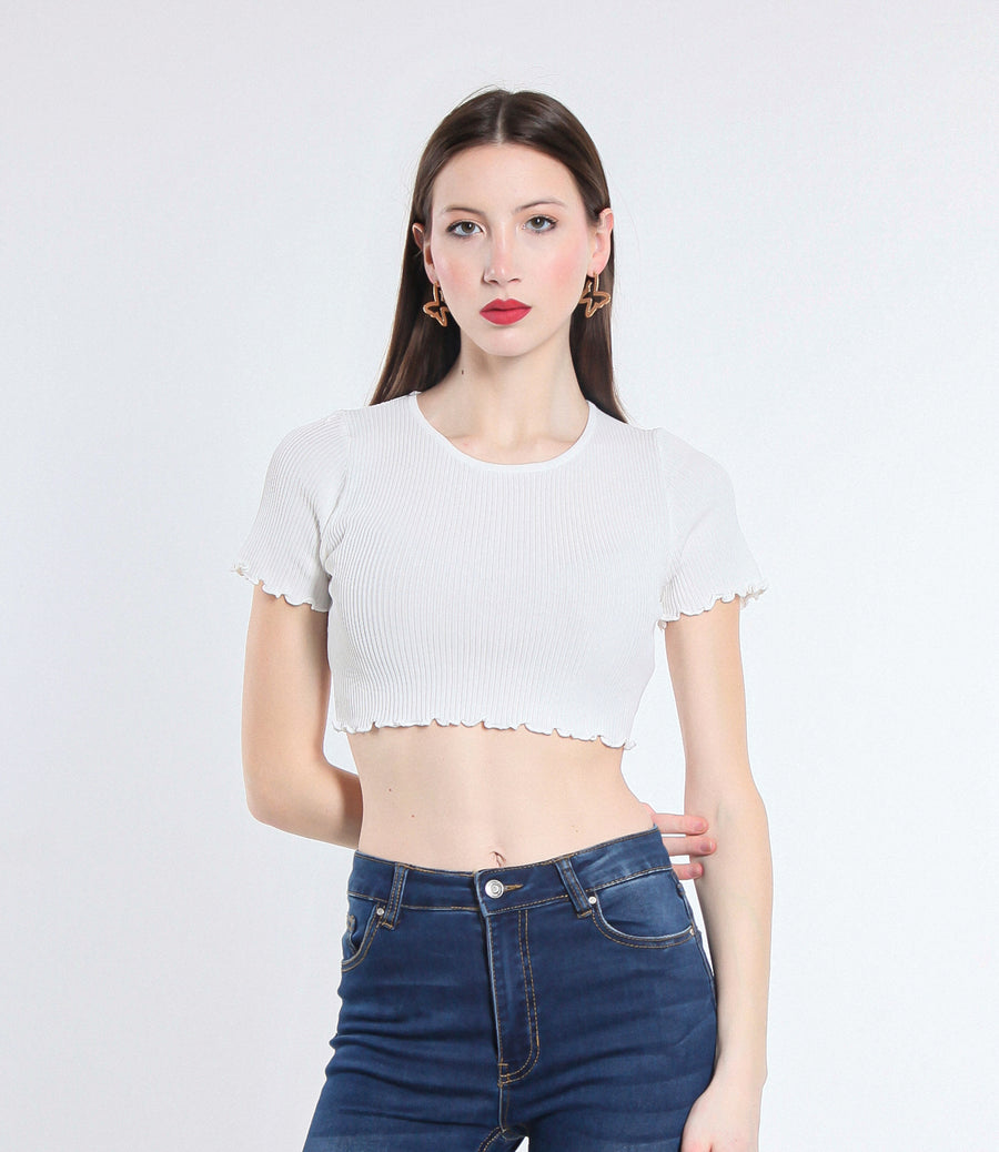 MAGLIA CROPPED VISCOSA