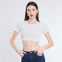 MAGLIA CROPPED VISCOSA SM BIANCO