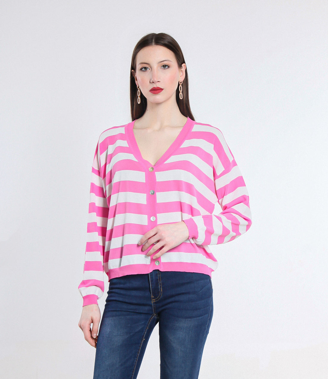 CARDIGAN RIGA VISCOSA SM ROSA