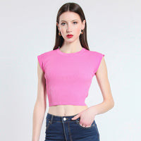 MAGLIA CROPPED IN VISCOSA