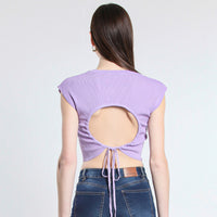 MAGLIA CROPPED IN VISCOSA