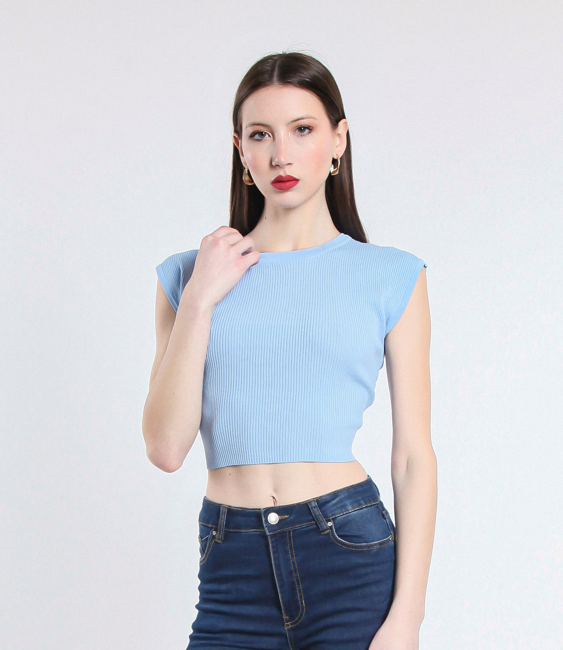 MAGLIA CROPPED IN VISCOSA