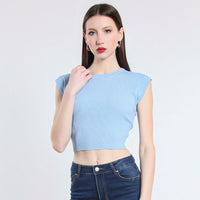 MAGLIA CROPPED IN VISCOSA