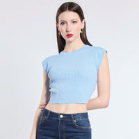 MAGLIA CROPPED IN VISCOSA