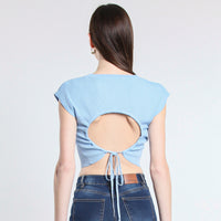 MAGLIA CROPPED IN VISCOSA