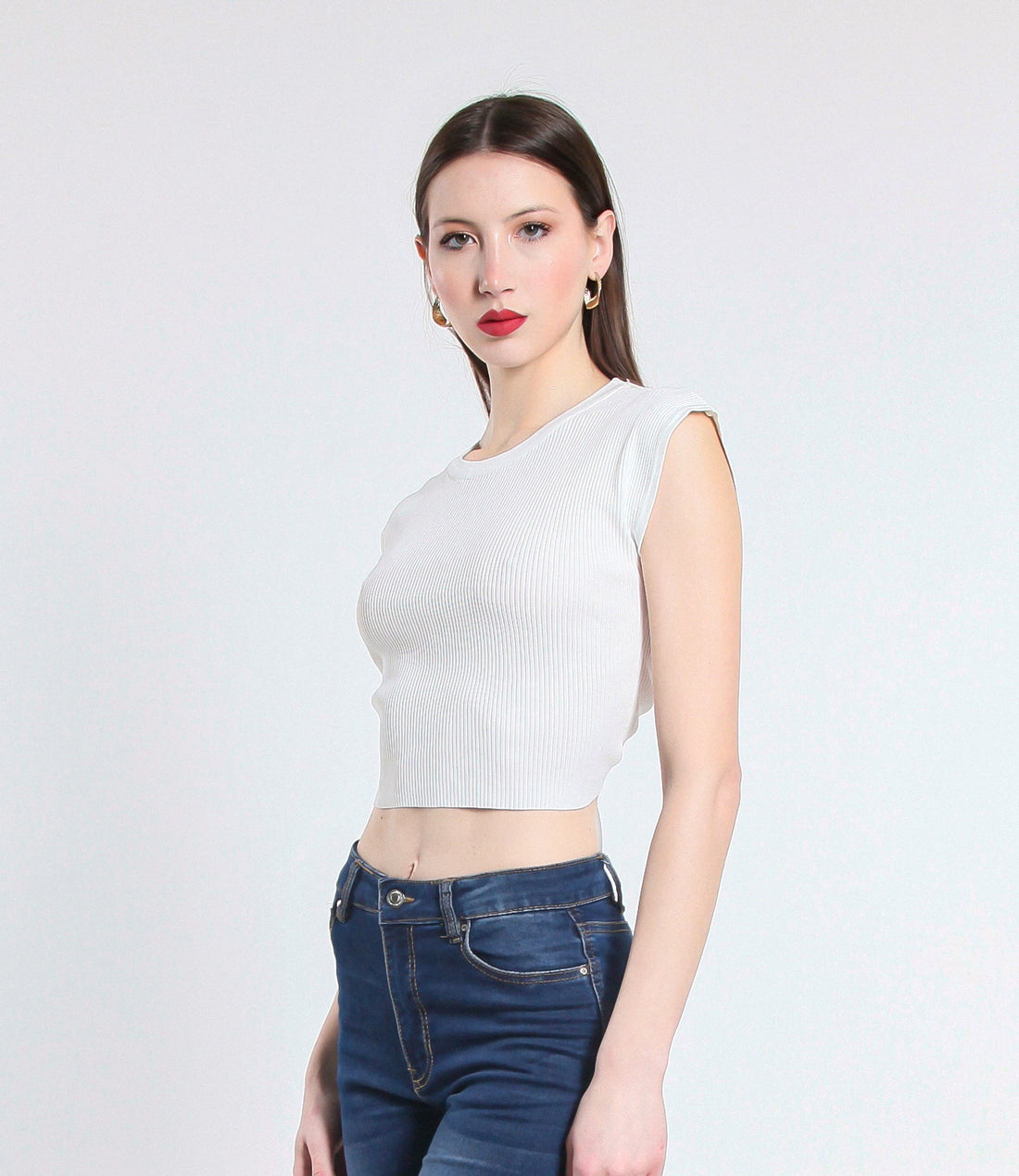 MAGLIA CROPPED IN VISCOSA