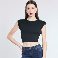 MAGLIA CROPPED IN VISCOSA