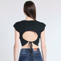 MAGLIA CROPPED IN VISCOSA