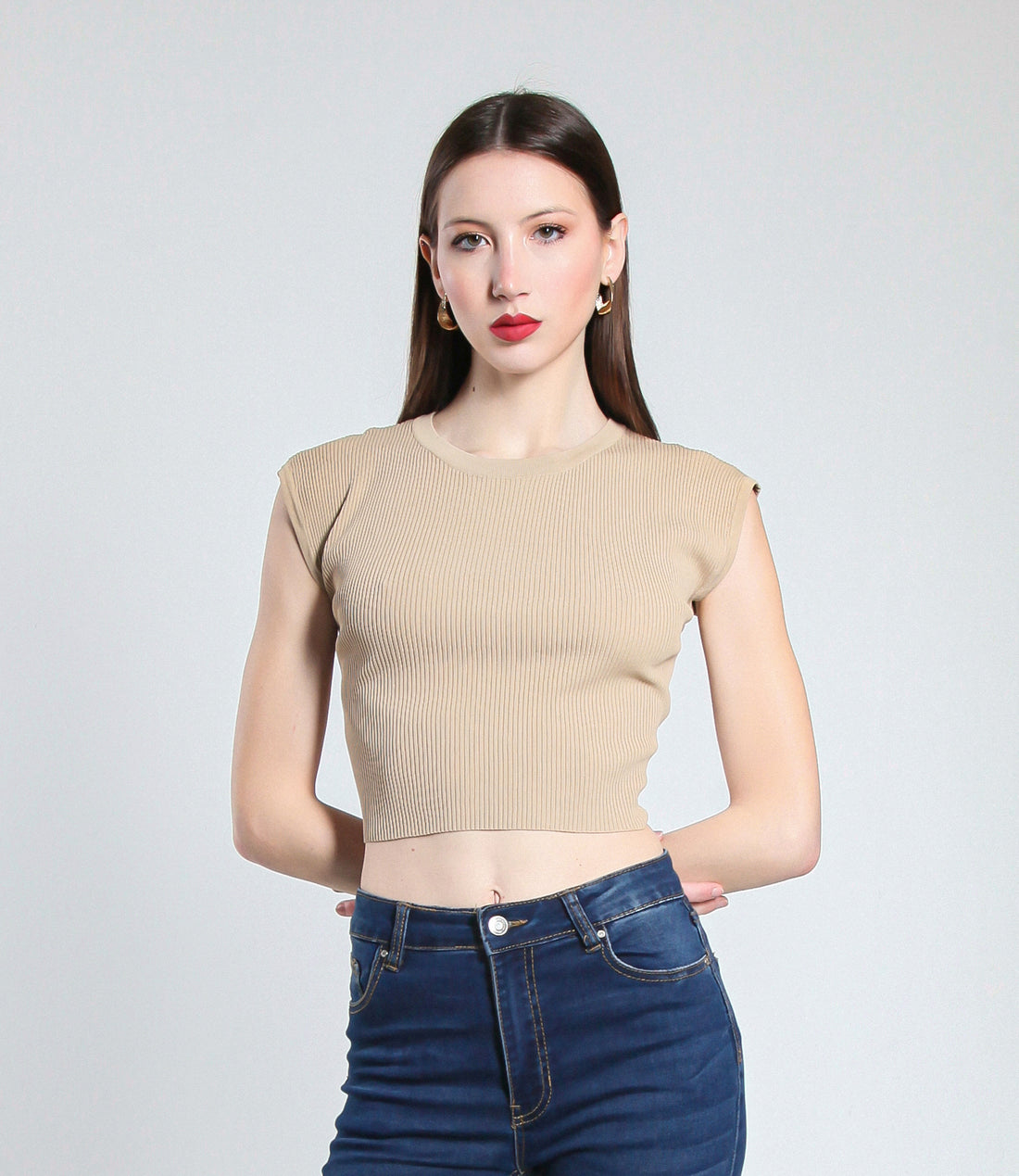 MAGLIA CROPPED IN VISCOSA