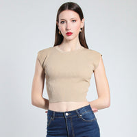 MAGLIA CROPPED IN VISCOSA