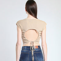 MAGLIA CROPPED IN VISCOSA